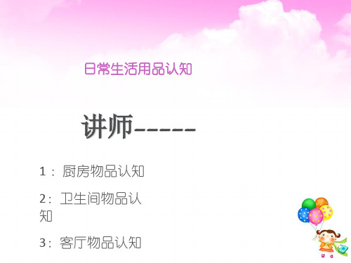 日常生活用品认知 ppt课件