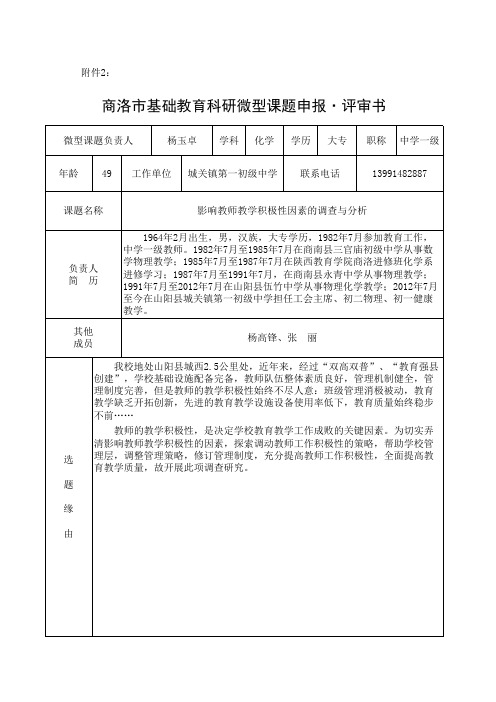 评审书