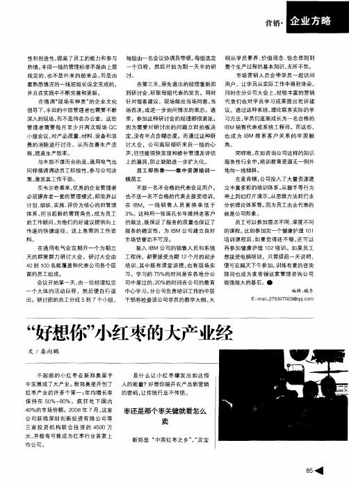 “好想你”小红枣的大产业经