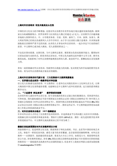 上海对外汉语培训 有技术就是这么任性