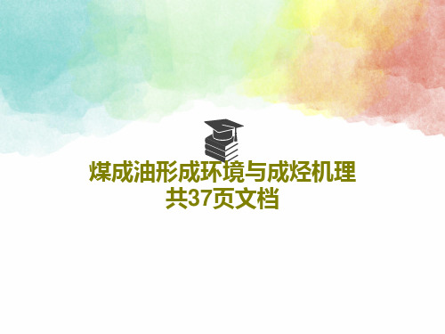煤成油形成环境与成烃机理共37页文档共39页
