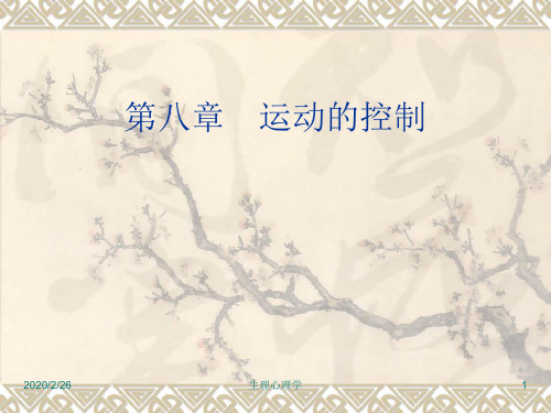 第八章运动的控制