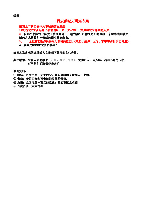 古都西安的历史变迁研究