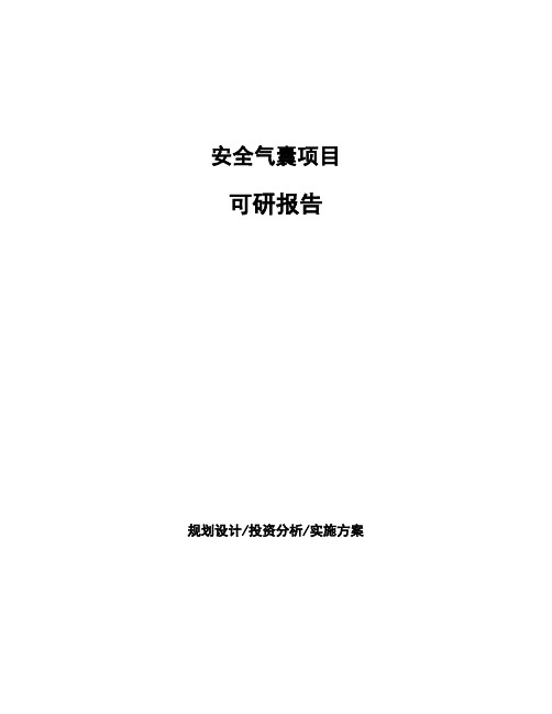 安全气囊项目可研报告