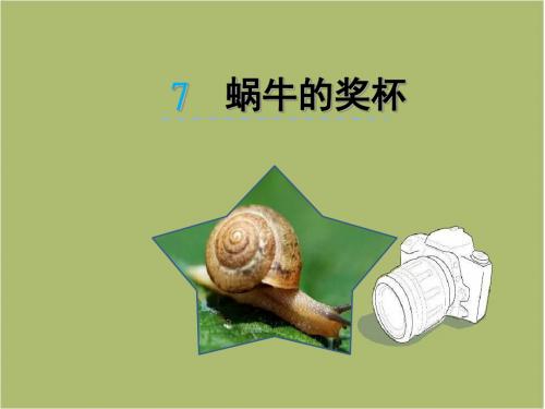 苏教版二年级下册7蜗牛的奖杯课件