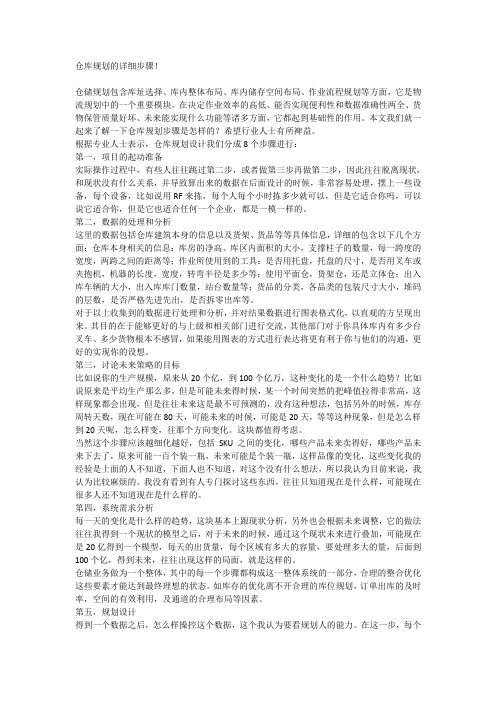 仓库规划的详细步骤!