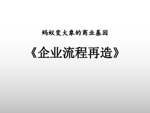 企业流程再造精品PPT课件