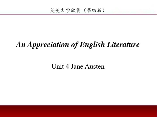 English Literature Unit 4 Jane Austen[14页]