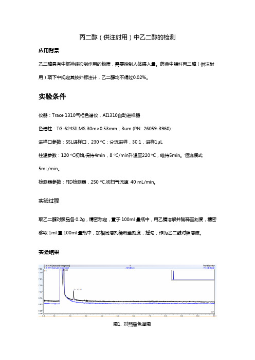 丙二醇(供注射用)中乙二醇的检测