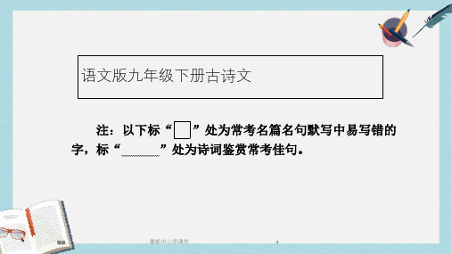 2018-2019九年级语文下册新人教版古诗文复习ppt课件(精选)