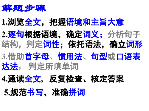 新题型对话填空专题练习课件