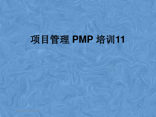 项目管理 PMP 培训11