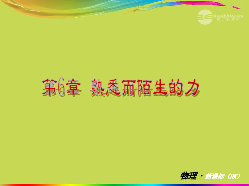 2013年 熟悉而陌生的力复习课件 沪科版