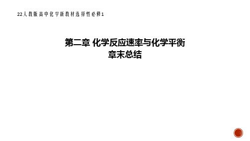 22人教版高中化学新教材选择性必修1--第二章 化学反应速率与化学平衡-章末总结