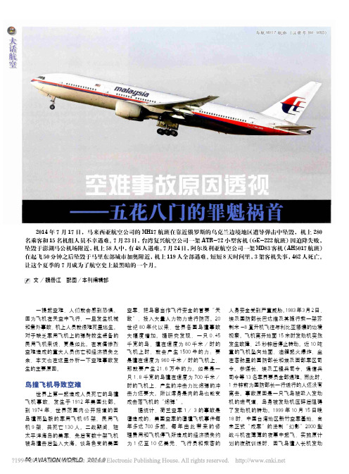 空难事故原因透视——五花八门的罪魁祸首
