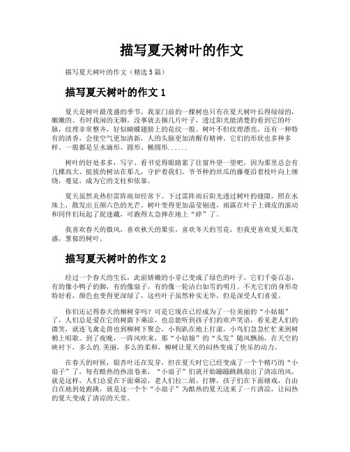 描写夏天树叶的作文
