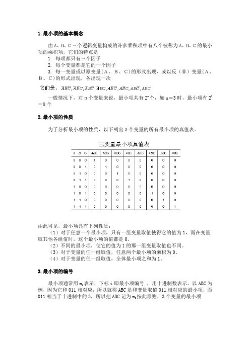 逻辑函数的卡诺图