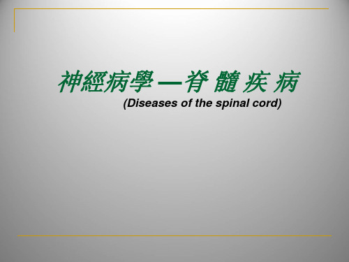 神经病学—脊髓疾病