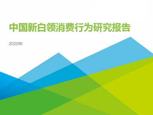 2020年中国新白领消费行为研究报告