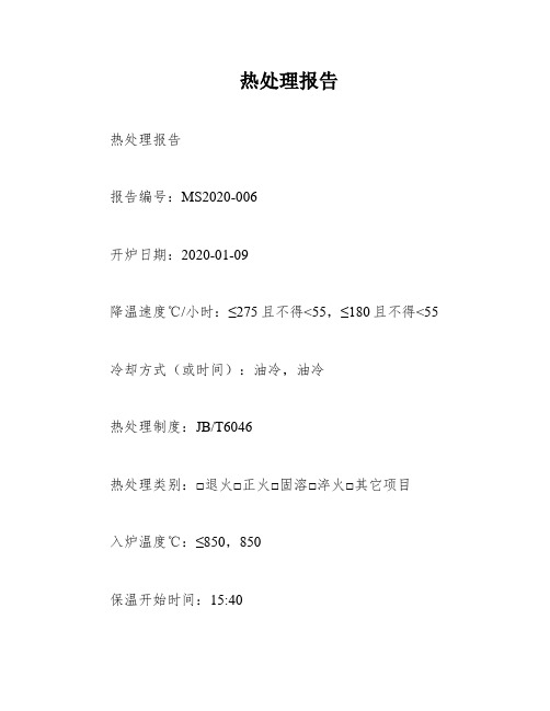 热处理报告