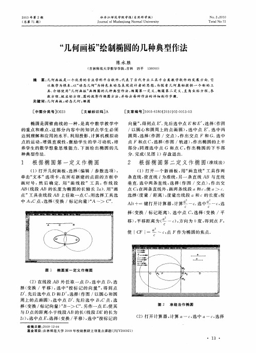 “几何画板”绘制椭圆的几种典型作法