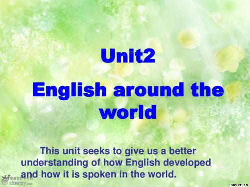Unit2 English around the world