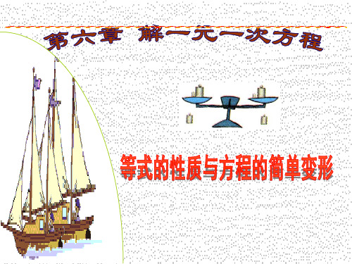 等式的性质与方程的简单变形