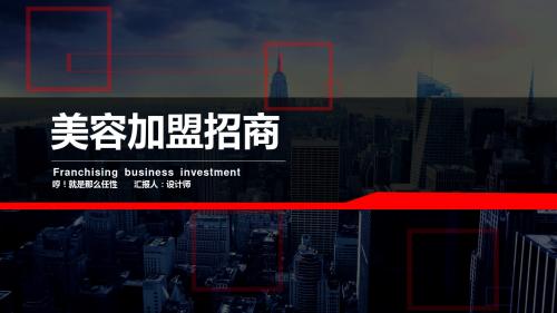 美容加盟招商ppt