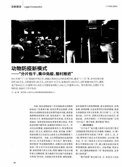 动物防疫新模式——“分片包干、集中免疫、整村推进”