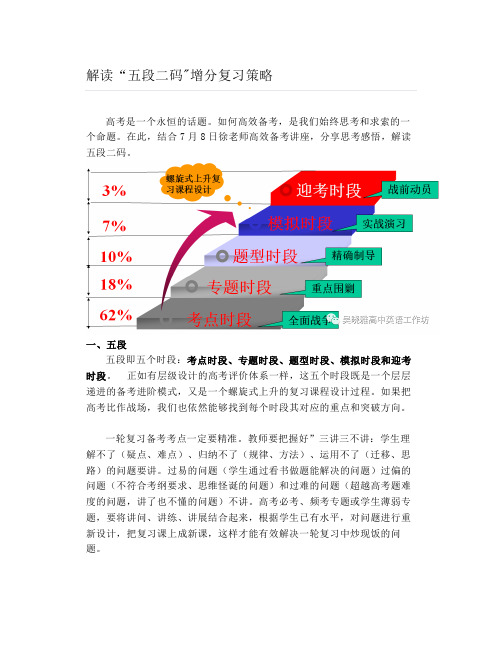解读五段二码＂增分复习策略