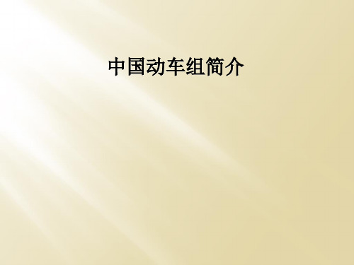 中国动车组简介
