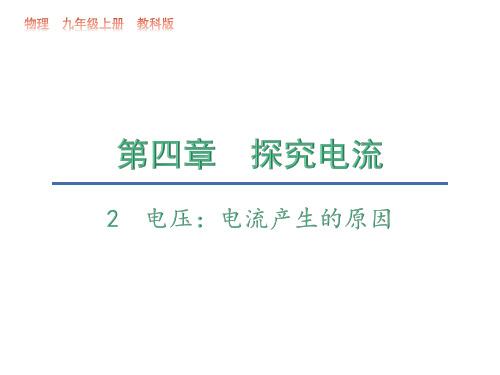4.2  电压：电流产生的原因—2020秋教科版九年级物理上册教学课件(共17张PPT)