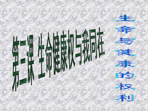 生命与健康的权利3