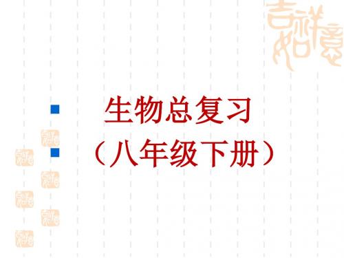 人教版八年级生物下册总复习习题PPT课件