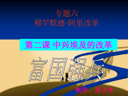 6.2《穆罕默德阿里改革的主要内容》课件(人教版选修一)