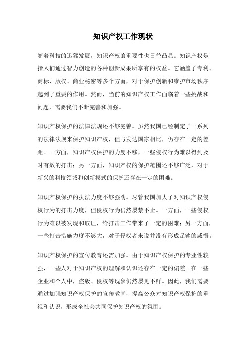 知识产权工作现状
