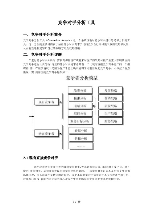 如何做竞争对手分析——竞争对手分析工具