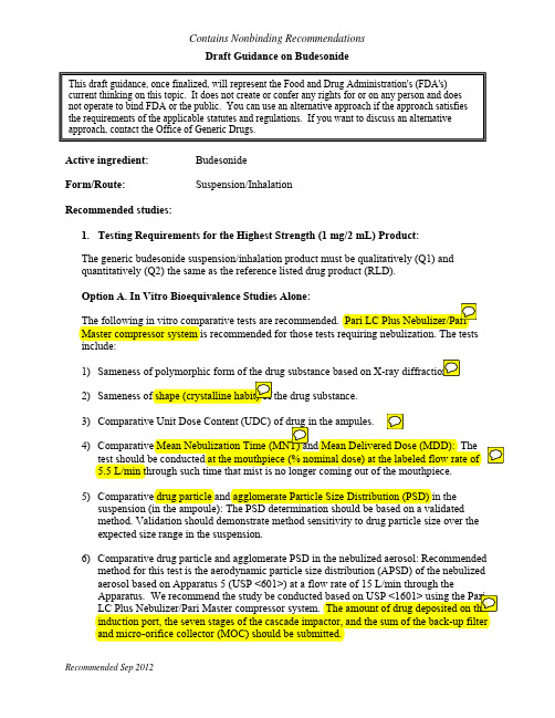 FDA_Draft Guidance_Budesonide Suspension for Inhalation