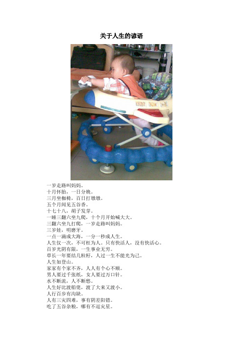 关于人生的谚语
