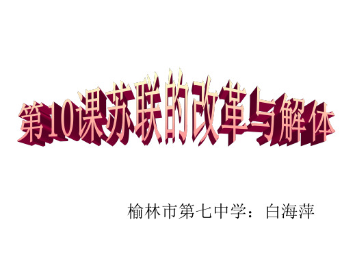 历史人教版九年级下册《第10课苏联的改革与解体》课件公开课(1)