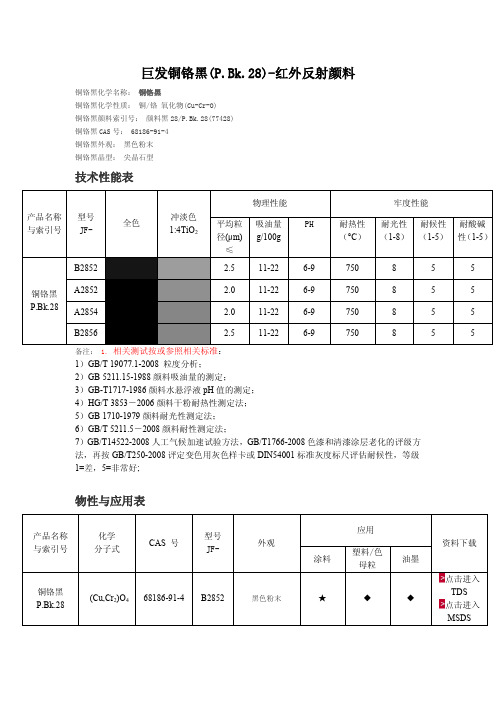 红外反射颜料-铜铬黑