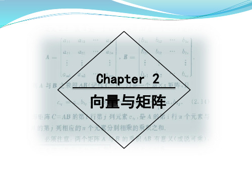 计算机数学课件第二章向量与矩阵