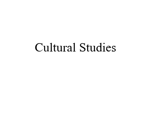 Cultural Studies