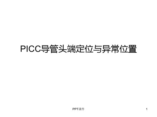 PICC导管头端定位与异常位置  ppt课件