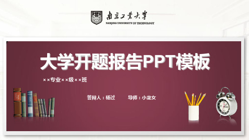 南京工业大学开题报告PPT模板(经典)