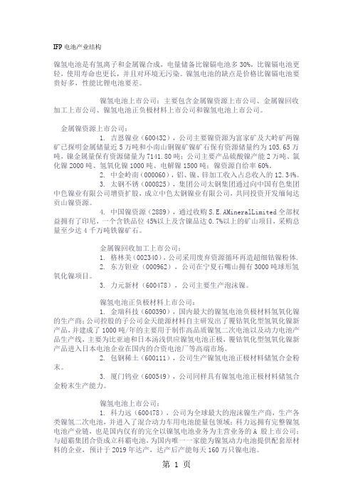 锂电池知识介绍5页word文档