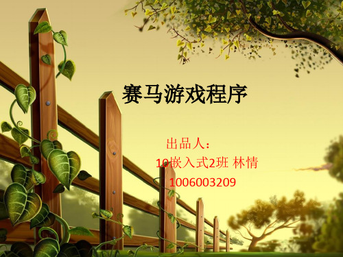 赛马游戏程序