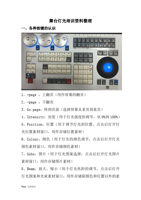 舞台灯光培训资料整理