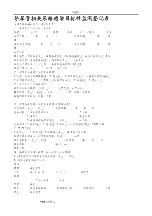 院感各种监测表汇总