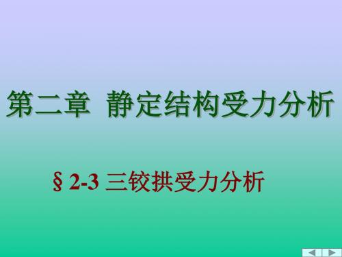 结构力学35三铰拱受力分析.